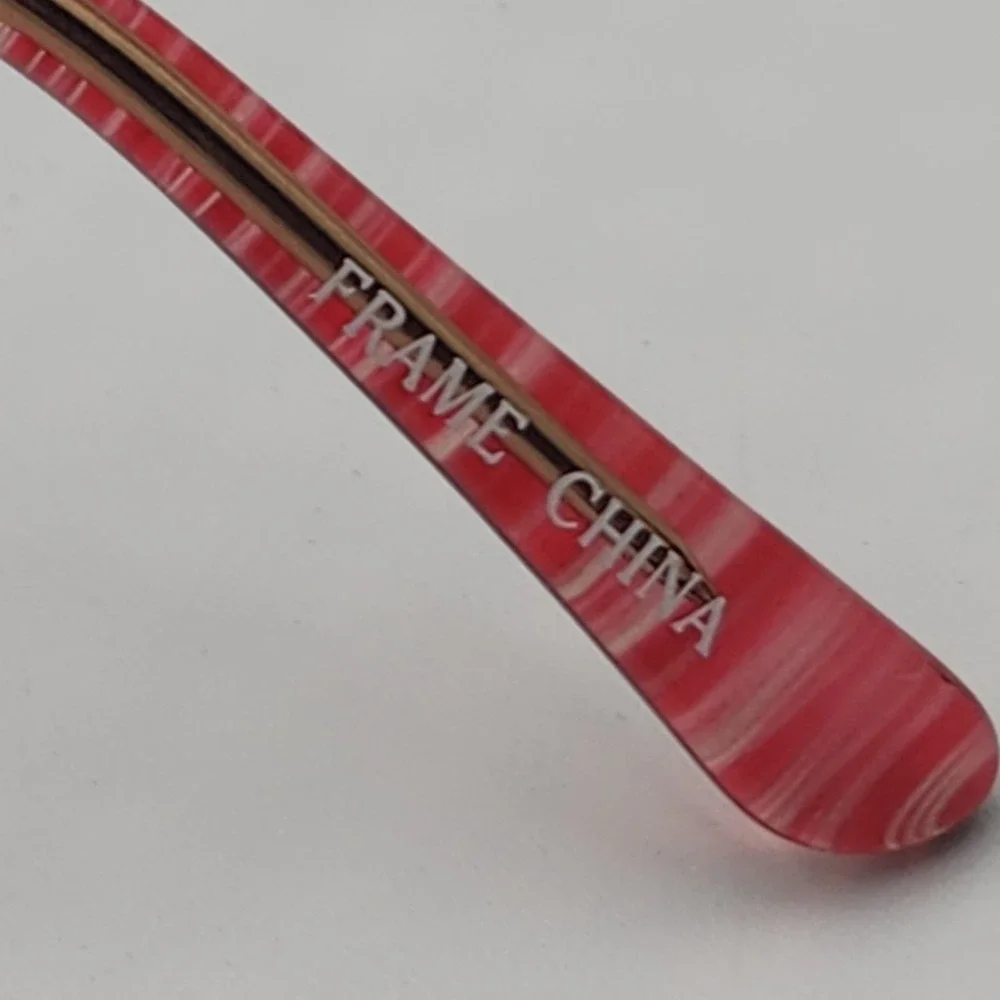 Letty Rose Eyeglass Frame 51-18-130 Rose Pink Gold Retro Oval Bifocals Repurpose